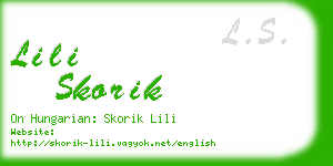 lili skorik business card
